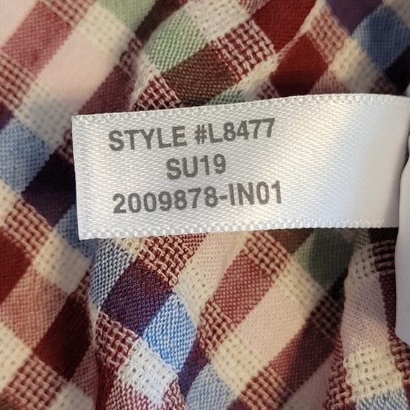 Madewell Plaid Shirt Small Women's Cotton Crop Top Front Tie Knot - Picture 11 of 15